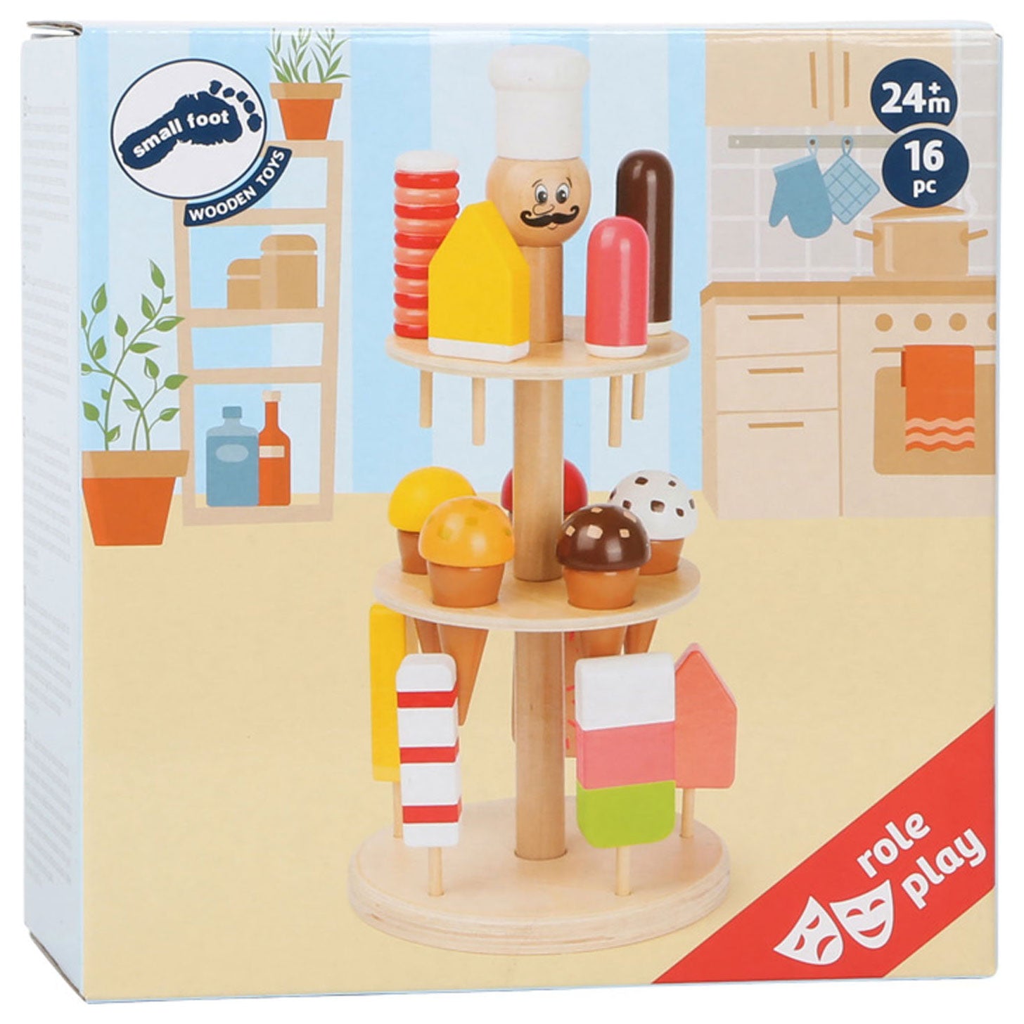 Small Foot - Houten Luigi IJskraam, 16dlg
