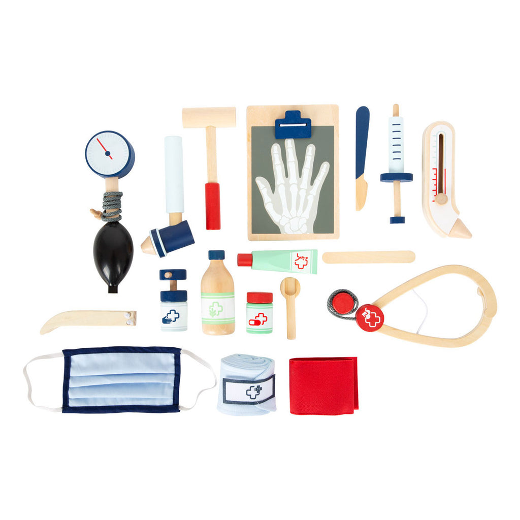 Small Foot - Dokterstas met Houten Dokter Accessoires, 18dlg.