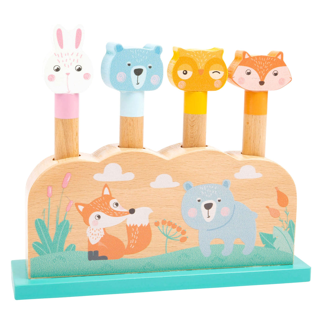 Small Foot - Houten Motoriek Vorm Insteekspel Bosdieren, 5dlg