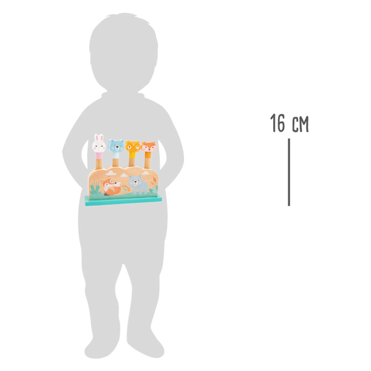 Small Foot - Houten Motoriek Vorm Insteekspel Bosdieren, 5dlg