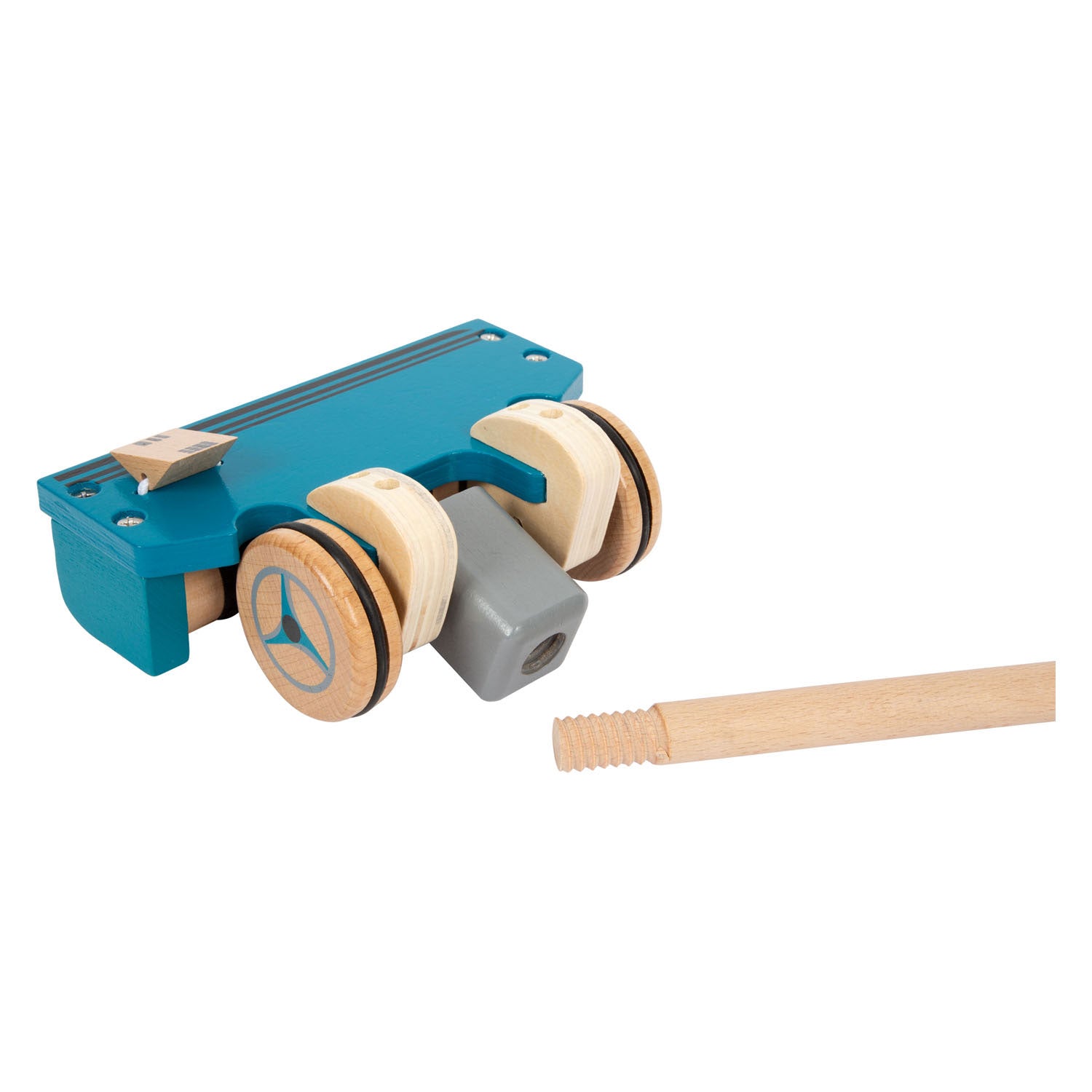 Small Foot - Houten Stofzuiger met Gekleurde Klittenband Stippen, 12dlg.
