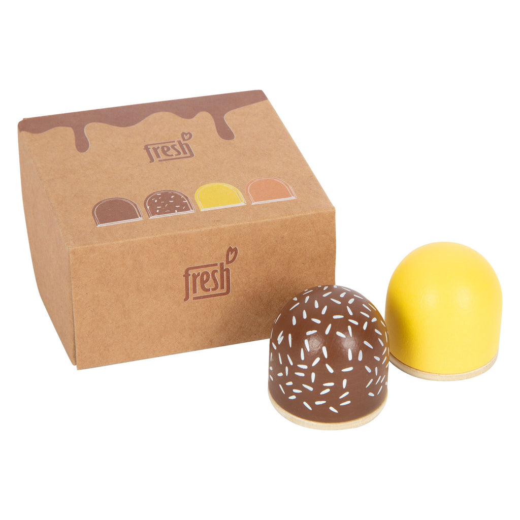 Small Foot - Houten Speeleten Marshmallows, 4dlg.