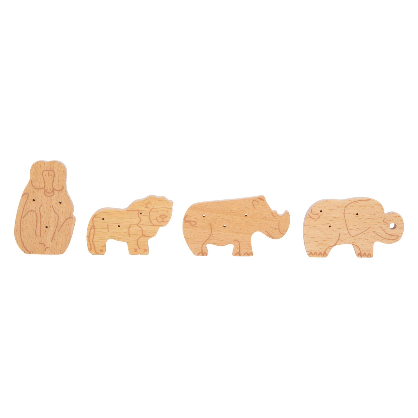Small Foot - Houten Speeleten Dieren Crackers, 8dlg.