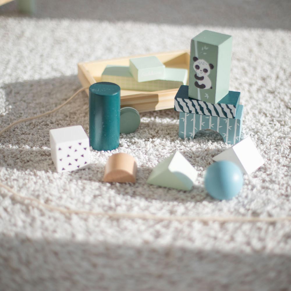 Eichhorn Houten Blokkenwagen Panda